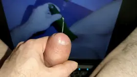 My [ 5,9 inch ] cock ...precum and cumtribute to my wife with cucumber