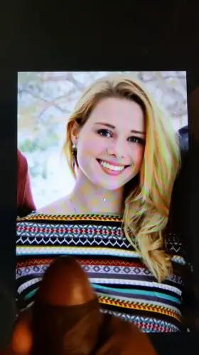 A stranger cums over my crush's face - I have more pics and vids of my crush if you want to create your own tribute for her!