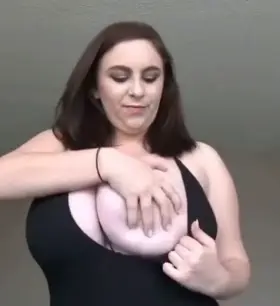 Flashing those massive melons