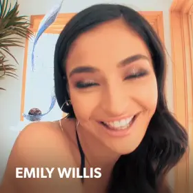 Emily gagging on cock and getting fucked from the back