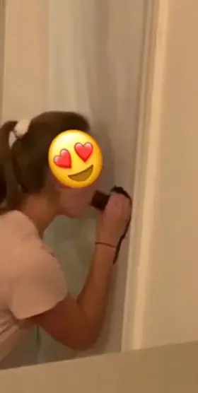 This slut wife drained my bbc through a gloryhole!