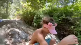 Cute nature waterfall. [F] MILF