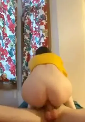 she stretches herself by squatting on my BWC