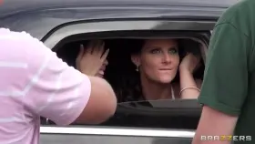 Threesome in the car.