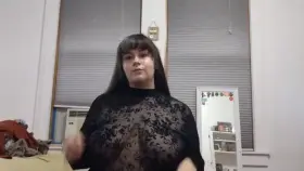 Not like the shirt was hiding much...