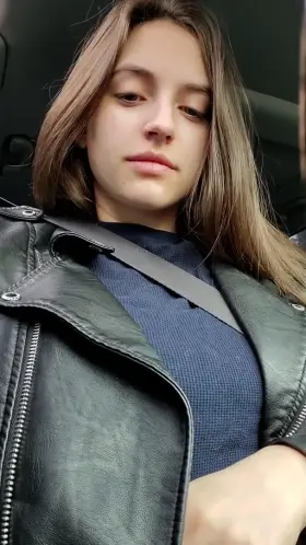 Watch me get braver while I'm stuck in the drive thru line [GIF]