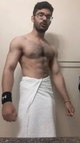 Flexing and swinging some soft cock into the week like