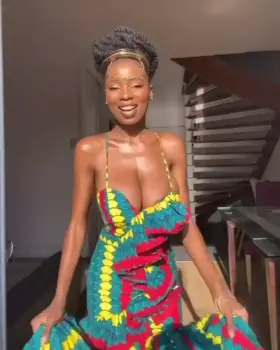 My nigerian mother vibing and enjoying herself