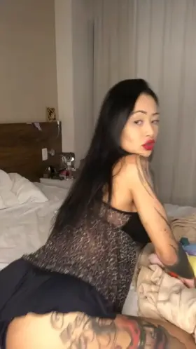 Your POV moments before you let a slutty Asian sit on your face