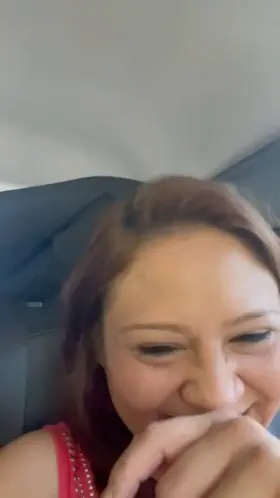 Latina flashing and getting fingered by a lucky fan