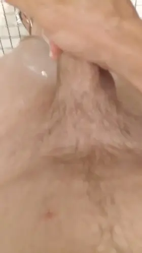 Shooting a load in the gym shower