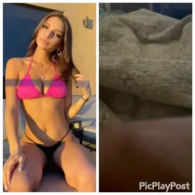 Cumming to white slut in bikini