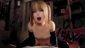 Asian petite girl riding man