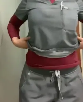 Hiding under my scrubs 🥰