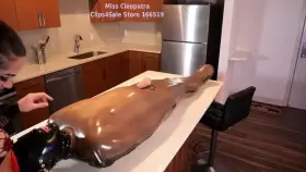 Femdom Latex Sack Experiment