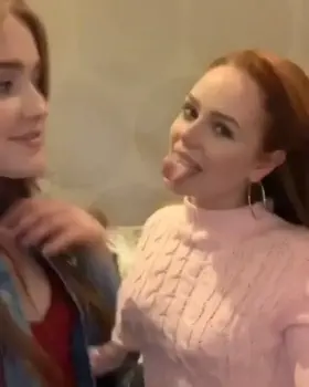 Jia Lissa & Ella Hughes trading kisses and laughters