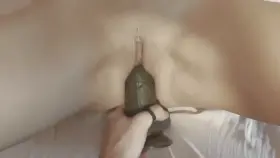 POV - Big Tits MILF fucks neighbor for her cuckold husband, cum in mouth blowjob & dildo