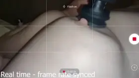 Using a massage gun on some titties