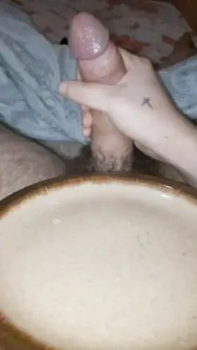 Come here and lick my cum from this plate