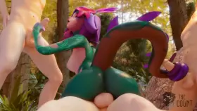 Neeko riding, handjob, tailjob, creampied(Extended) (TheCount) [League of Legends]