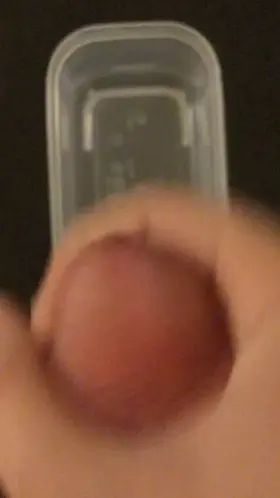 Tried to collect my cum but I cum too hard