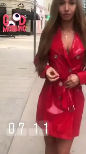 Wearing her Sunday best!