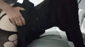 Goth wife loves it from behind.