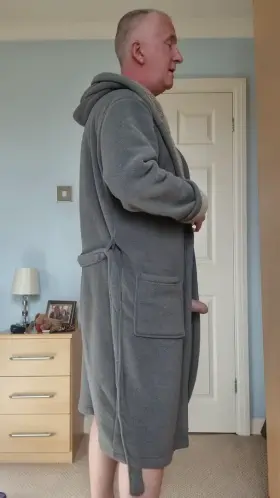 (55) The full monty under my robe! 😊😋
