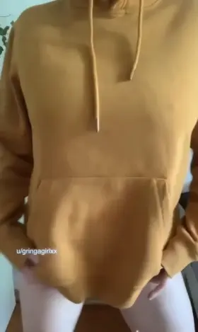 I have a big surprise for you under my hoodie😈