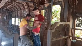 Abandoned trains are perfect for messing with a hot slut 😏🔥