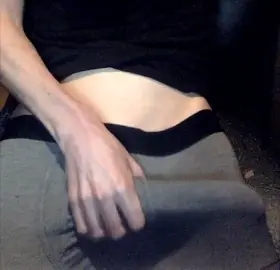 Massaging my big fat bulge