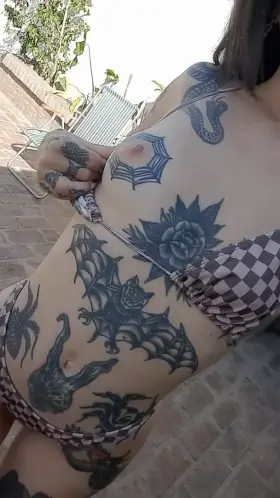 hey, petite tattooed latina babe 😚 do you like my tits?