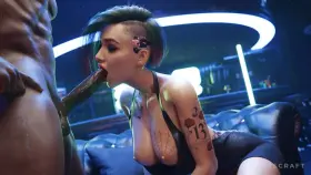 Judy oral job and cum (Rescraft1) [Cyberpunk2077]