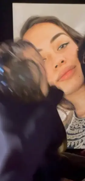 Smothering her pretty face 😮‍💨