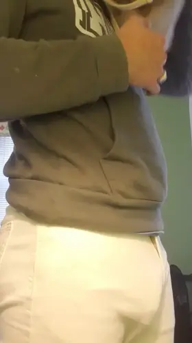 Thick cock stuffed into tight pants