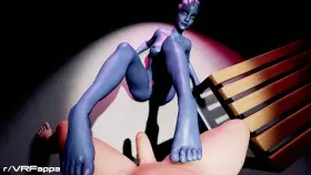 Liara teases a soft cock with her toes [Mass Effect] (VRFappa)