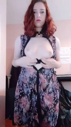 Home grown tits and a flash of my girl-dick