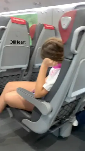 Having fun while traveling on the train [GIF]