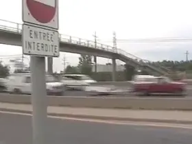 Walking naked on the overpass