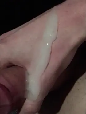 My big full balls produce so much thick cum