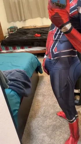 Spider-Man showing off the package (CosplayCouple22) [MCU]
