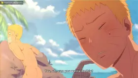 Naruto and Hinata enjoying their summer vacation.