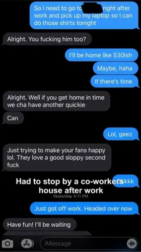 Came home used for hubby and gave him a sloppy seconds quickie