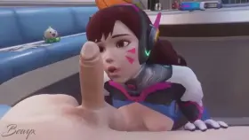 D.VA sucking cock (Bewyx) [Overwatch]