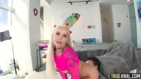 TRUE ANAL Hot blonde Bella Jane back for more anal
