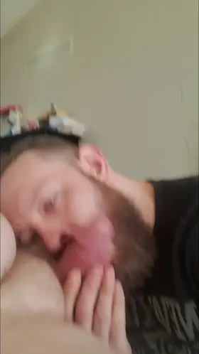 A break from gaming to service my friends cock