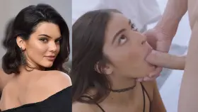 Kendall Jenner gets on her knees for real men.