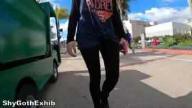 Pussy Peeking Out As I Walk About!