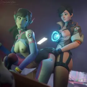 Futa D.va leaking (Dreamrider) [Overwatch]