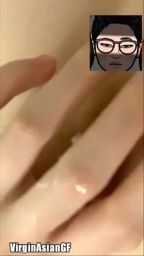 My finger is soaked after putting it in my tiny Japanese pussy...would you lick it off?